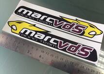 送料無料 Marc VDS MotoGP Racing Decal Sticker ヘルメット ステッカー シール デカール 200mm x 36mm 2枚セット_画像2