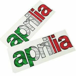 送料無料 Aprilia Italian flag stickers Decal アプリリア イタリア 国旗 ステッカー シール デカール 380 mm x 137 mm 2枚セット