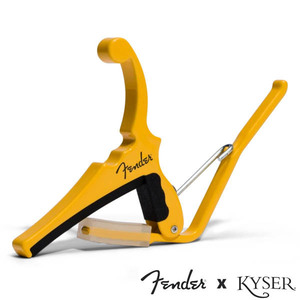 Kyser X Fenderエレキギター用 Classic Color QUICK-CHANGE ELECTRIC CAPO KGEFBBA Butterscotch Blonde【カイザー カポ】