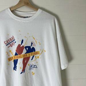 90s USA製 白 プリントTシャツ 半袖Tシャツ Hanes ヘインズ Levi's リーバイス カジュアルデイ アメリカ製 古着 vintage ヴィンテージ XL