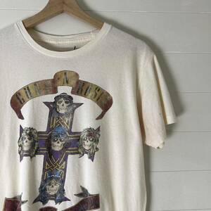 USED USA古着 白 バンドTシャツ プリントTシャツ ガンズアンドローゼス GUNS N ROSES Bravado アメリカ古着 vintage ヴィンテージ