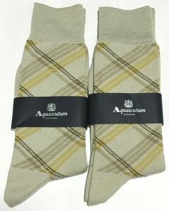 Aquascutum　ソックス 靴下　2足組　25-27cm　アクアスキュータム レナウン