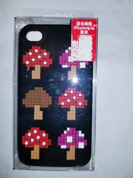  正規品 NL77349 NL iphone 4 4s 専用 ケース キノコ 新品 スマホ ソフト カバー ラバー マリオ ? シリ ドット iphone smart phone case