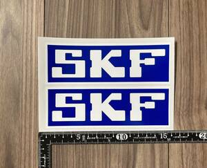 送料無料 SKF Blue & White Race Car Sticker ステッカー シール デカール 2枚セット 150mm x 50mm