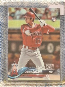 2018 Topps Update #US285 SHOHEI OHTANI RC Rainbow Foil 03/29/18 Rookie Debut Los Angeles Angels