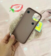 iPhone 13promaxケース シェリーメイ アイホンケース ぬいぐるみ コインケース カードケース ネックストラップ 付き　 シリコン_画像9