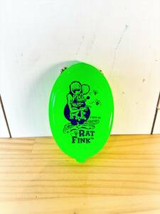 【新品】RATFINK　ラットフィンク　ラバー　コインケース　キーホルダー　小銭入れ　グリーン