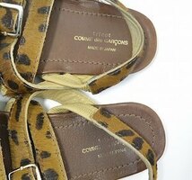 tricot COMME des GARCONS トリコ コムデギャルソン ハラコサンダル 23.5cm Leopard レオパード STRAP LEATHER SANDAL ストラップ レザー_画像5