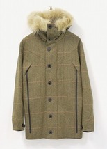 GRIFFIN グリフィン Dartmouth Coat ダートマスコート XS ブラウンチェック×カモフラージュ Reversible リバーシブル Fur ラクーンファー_画像1