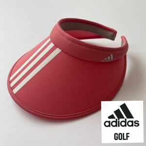 送料無料/新品/adidas golf/アディダス　ゴルフ　レディース　カワイイ　サンバイザー　紫外線対策　熱中症対策　ピンク　キャップ　帽子