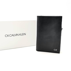 送料無料 未使用 シーケーカルバンクライン ck Calvin Klein 財布 二つ折り L字ファスナー レザー 黒 レディース