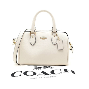 送料無料 超美品 コーチ COACH ハンドバッグ ショルダーバッグ 鞄 CH157 2WAY レザー オフホワイト系 レディース