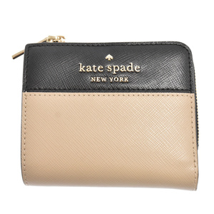 Kate Spade ケイトスペード small zip bifold wallet スモールジップウォレット 二つ折り財布 ピンク/ブラック レディース WLR00121