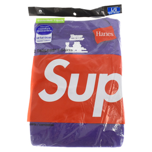 SUPREME シュプリームHanes Tagless Tees 2P ヘインズ タグレス 半袖クルーネック Tシャツ パープル