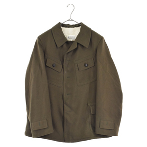 Martin Margiela マルタンマルジェラ 20AW Sport Jacket スポーツジャケット ボア ウールジャケット カーキ S30AM0516 S53229