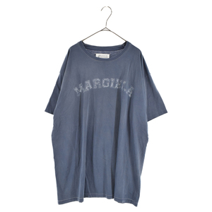 Martin Margiela マルタンマルジェラ 23SS LOGO COTTON JERSEY T-SHIRT S51GC0523 S20079 フロントプリント半袖Tシャツカットソー ネイビー