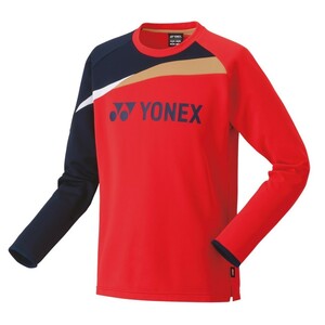 【31051（496）L】YONEX(ヨネックス) ユニライトトレーナー　サンセットレッド　サイズL　新品未使用タグ付 バドミントン テニス 2023 新作