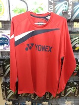 【16665Y（651）XO】YONEX　ユニロングスリーブTシャツ　スカーレット XOサイズ 新品 未使用 タグ付 バドミントン　2023モデル　展示会限定_画像1