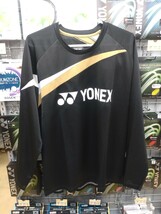 【16665Y（007）L】YONEX　ユニロングスリーブTシャツ　ブラック　Lサイズ 新品 未使用 タグ付 バドミントン　2023モデル　展示会限定_画像1