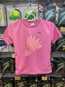 【MIZUNO　72JA2Z2265　130】MIZUNO(ミズノ）Tシャツ　Nピンク 竈門禰豆子　バドミントン　テニス　ソフトテニス　鬼滅の刃　