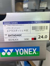 【SHTAD4GC(053)24.0】YONEX(ヨネックス) テニスシューズ パワークッション エアラスダッシュ4GC レッド/ブラック 新品未使用 2023年 発売_画像2