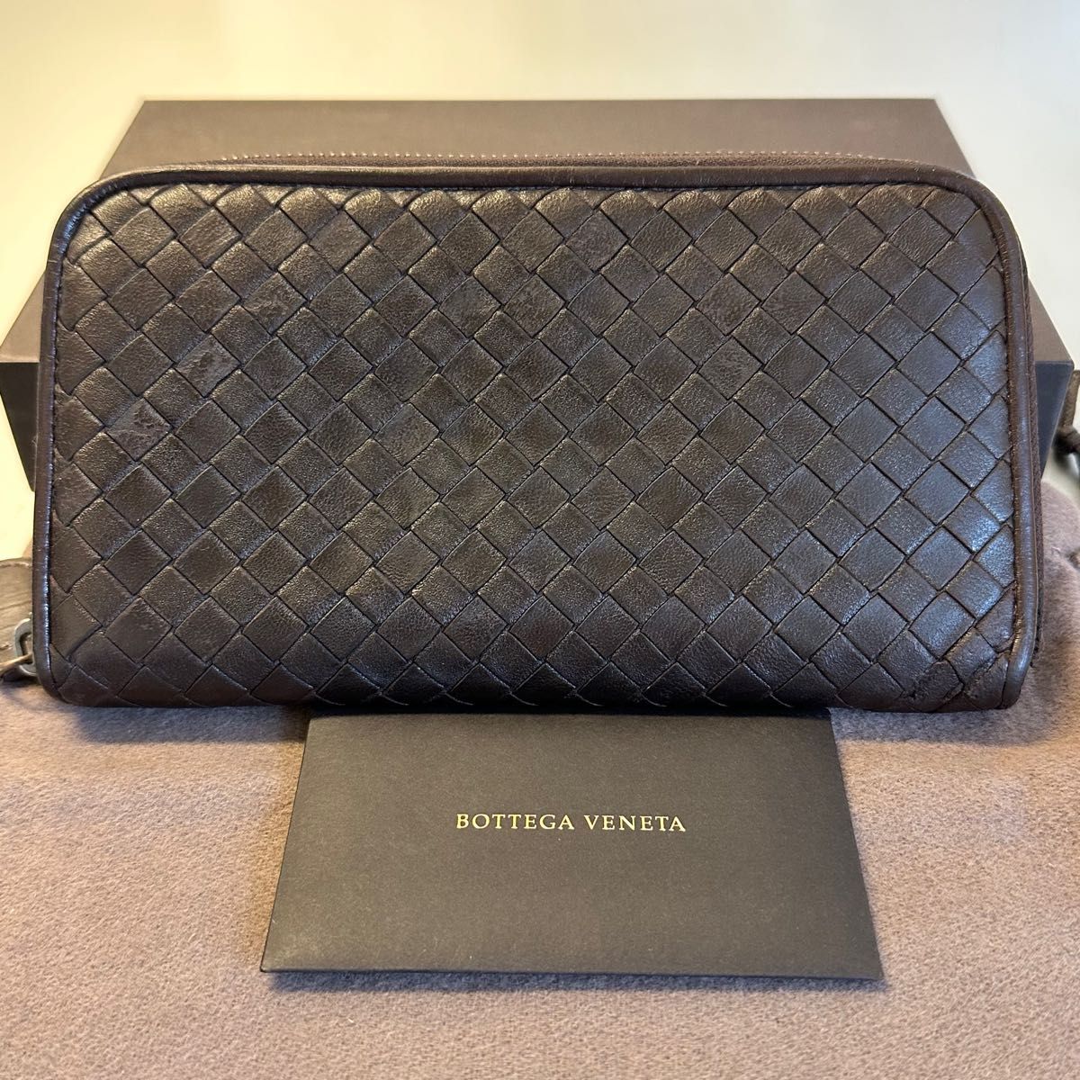 新品同様 ボッテガヴェネタ BOTTEGA VENETA 財布 長財布 イントレ