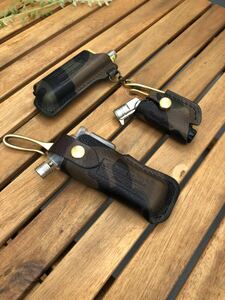  limitation camouflage -ju*sotopoke torch exclusive use original leather cover brass hook type