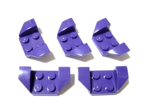 凸レゴ凸　%41854　2x4ウイング付マッドガード（濃紫）　5個