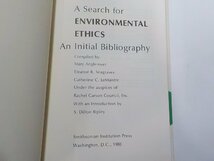 7V5251◆A Search for ENVIRONMENTAL ETHICS An Initial Bibliography Mary Anglemyer Smithsonian Institution Press☆_画像3