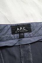 フランス製 A.P.C. パンツ / XS コットン グレー ヘリンボーン riri ジップ ビンテージ P3-06005-9277 sale_画像9