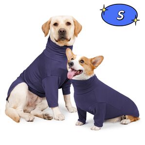 犬服 ドッグウェア 伸縮性 ペット服 ストレッチ ネイビー S