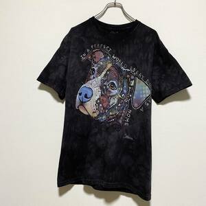 アメリカ古着　THE MOUNTAIN　犬　アニマル　プリント　半袖　Ｔシャツ　Ｓサイズ　メキシコ製　タイダイ柄　【P53】