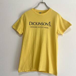 アメリカ古着　dickinsons　企業物　半袖　Tシャツ　イエロー　Sサイズ　コットン　GILDAN ギルダン　【P194】