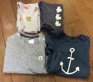 保育園の洗い替え用に☆ミッフィー　H&M 男の子ベビー夏服まとめ4枚セット　70 Tシャツ　レギンス