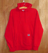 ☆BEN DAVIS ベンデイビス Colors Pullover Hoodie T/C リバースウィーブタイプ プルオーバー フーディ スウェットパーカー Mサイズ 赤_画像1