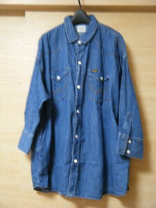 Wrangler chocol raffine robe デニム チュニック シャツ R7738　サイズF　インディゴブルー