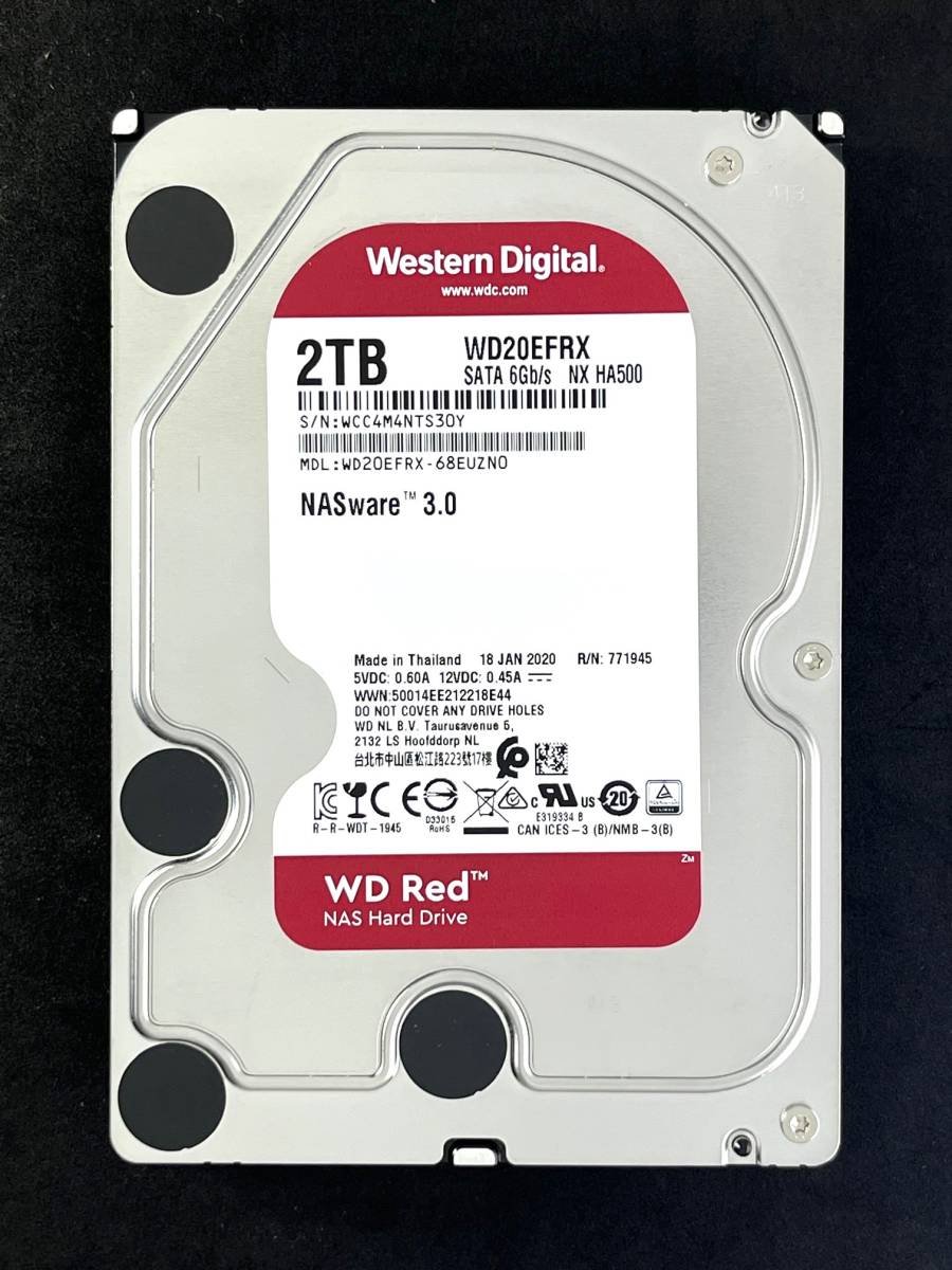 3TB WD Red / WD30EFRX 【使用時間 4931ｈ】 2020年製 良品 3 5インチ