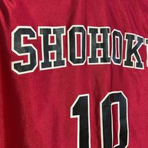 スラムダンク☆湘北ユニフォーム　ネタ用に◎　ＳＨＯＨＯＫＵ　１０番　赤　ビブス_画像2