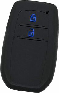 ブラックブルー 【IKT】トヨタ車用 スマートキー用シリコンカバー 2ボタン / 新型プリウス（2023～） / ヤリスクロス（2