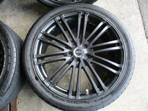 Ｙ－１４０２３　プロミネンス　ライン　８．０Ｊ＋５５　５Ｈ１１４．３　２４５／４０Ｒ２０　ニットー　５分山　１セット　エルグランド_画像2