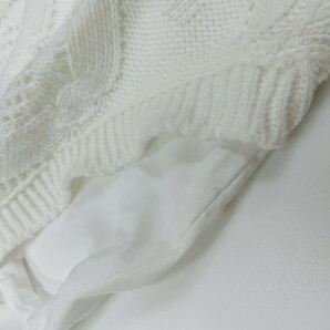 未使用品 /S/ ZARA ホワイト ニットベスト 半袖Tシャツ レディース タグ カジュアル トップス 通勤 フェミニン 大人可愛い デイリー ザラの画像8