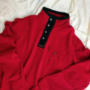 *RALPH LAUREN snap-button sweatshirt * Ralph Lauren sweatshirt Polo Polo red red inspection 90s 90 period PR