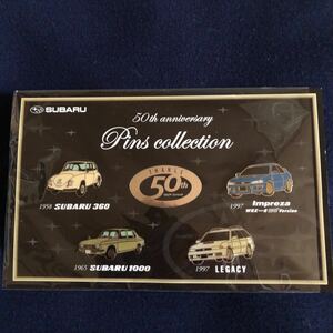  ultra rare not for sale SUBARU Subaru 50th Anniversary pin z collection pin badge 4 piece set 360,1000, Impreza, Legacy 