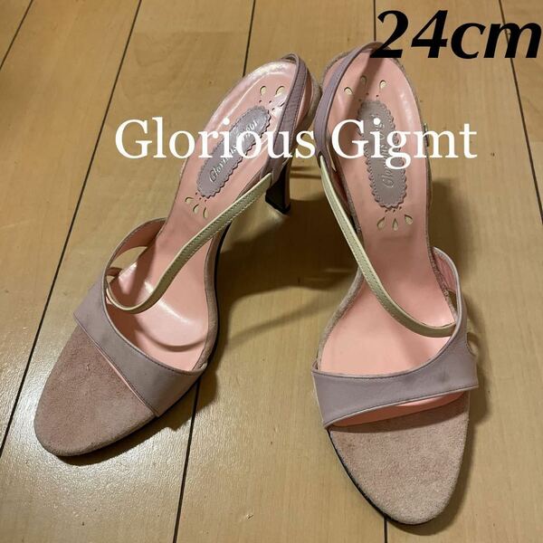 新品難あり Glorious Gigmt サンダル 24cm 本革 未使用 エレガンス 上質 靴 コレクション グロリアスジゴ パンプス