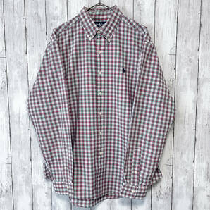 ラルフローレン Ralph Lauren CLASSIC FIT チェックシャツ 長袖シャツ メンズ ワンポイント コットン100% Lサイズ 3‐644の画像2