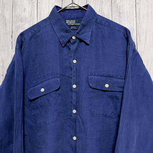  Ralph Lauren Ralph Lauren рубашка с длинным рукавом мужской linen100% L размер 3-691
