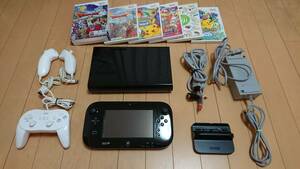 任天堂 ニンテンドーWii U 32GB ブラック ソフト付き 中古