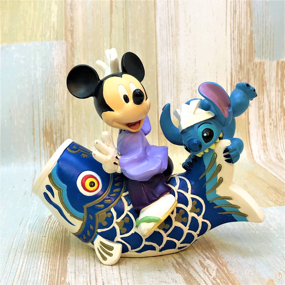 レア★リロ&スティッチ Lilo & Stitch 五月人形 兜 こどもの日 こいのぼり 端午の節句 ミッキーマウス フィギュア★ディズニー Disney TDL, アンティーク, コレクション, ディズニー, その他