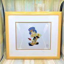 5000枚限定 セル画★ピノキオ Pinocchio ジミニー・クリケット Jiminy Cricket セリグラフ 壁掛け 額縁 絵 証明書★ディズニー Disney TDL_画像1