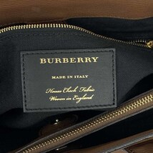 良好◆BURBERRY LONDON バーバリーロンドン 2WAYバッグ◆ ブラウン レザー ハウスチェック レディース バナートート ショルダー bag 鞄_画像7